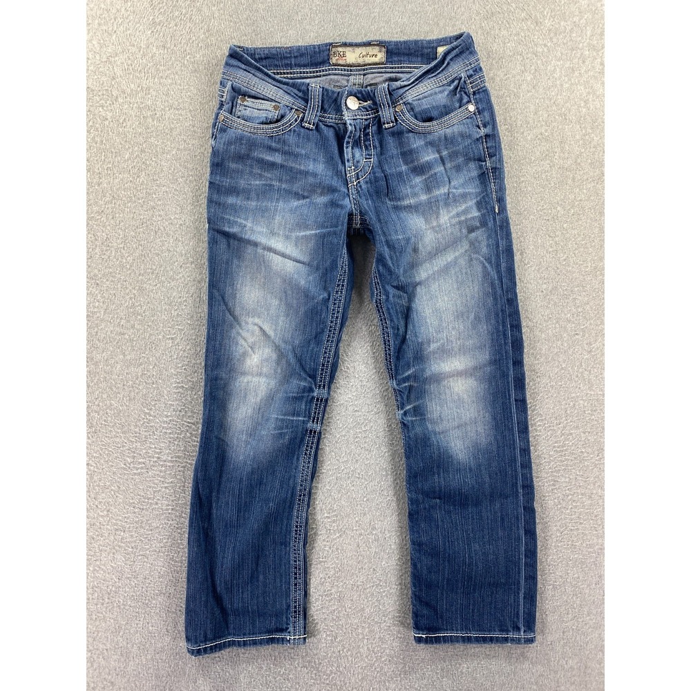 BKE‎ Buckle Jeans Womens 27R Culture Straight Low Rise Med Wash Faded Stretch